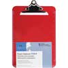 Translucent Plastic Clipboard With Spring Clip - Red