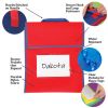 Store More® Large Book Pouches And Labels - Black With Neon Trim - Set Of 12