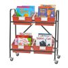 Really Good Stuff® Mid-Size Mobile Storage Rack With Picture Book Bins™ - 1 rack, 4 bins