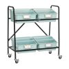 Really Good Stuff® Mid-Size Mobile Storage Rack With Picture Book Bins™ - 1 rack, 4 bins