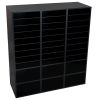 Black 27-Slot Mail And Supplies Center With 27 Trays, 6 Cubbies, And Baskets  Grouping - 1 mail center, 27 trays, 6 baskets