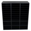 Black 27-Slot Mail And Supplies Center With 27 Trays, 6 Cubbies, And Baskets  Grouping - 1 mail center, 27 trays, 6 baskets