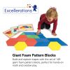 Excellerations® Giant Foam Pattern Blocks - 149 Pieces