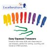 Excellerations® Easy Squeeze Tweezers - Set of 12