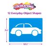 Large Washable Plastic Everyday Objects Stencils - Set of 12