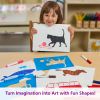 Large Washable Plastic Everyday Objects Stencils - Set of 12