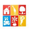 Large Washable Plastic Everyday Objects Stencils - Set of 12
