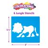 Colorations® Washable Plastic Jungle Stencils  - Set of 6