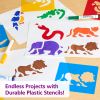 Colorations® Washable Plastic Jungle Stencils  - Set of 6