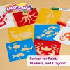 Colorations® Sea Life Washable Plastic Stencils - Set of 6