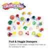 Colorations® Easy-Grip Stampers, Fruit and Vegetable - Set of 14