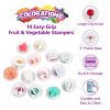 Colorations® Easy-Grip Stampers, Fruit and Vegetable - Set of 14