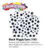 Colorations® Wiggly Eyes, Black - 100 Pieces