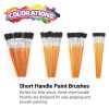 Colorations® Short Handle Wooden Easel Paint Brushes - Set of 24
