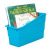 Really Good Stuff® Three Tier Shelf Storage with Blue Neon Durable Book and Binder Holders