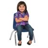 10" Stack Chair with Swivel Glides - 6 Pack - Navy