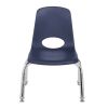 10" Stack Chair with Swivel Glides - 6 Pack - Navy