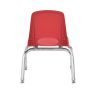10" Stack Chair with Swivel Glides - 6 Pack - Red