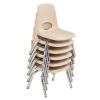 10" Stack Chair with Swivel Glides - 6 Pack - Sand