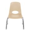 10" Stack Chair with Swivel Glides - 6 Pack - Sand
