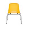10" Stack Chair with Swivel Glides - 6 Pack - Yellow