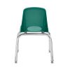 12" Stack Chair with Swivel Glides - 6 Pack - Green