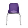 12" Stack Chair with Swivel Glides - 6 Pack - Purple