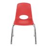12" Stack Chair with Swivel Glides - 6 Pack - Red