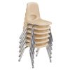 12" Stack Chair with Swivel Glides - 6 Pack - Sand