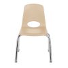 12" Stack Chair with Swivel Glides - 6 Pack - Sand