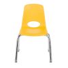 12" Stack Chair with Swivel Glides - 6 Pack - Yellow
