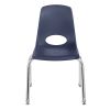 14" Stack Chair with Swivel Glides - 6 Pack - Navy