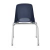14" Stack Chair with Swivel Glides - 6 Pack - Navy