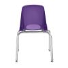 14" Stack Chair with Swivel Glides - 6 Pack - Purple