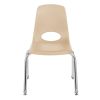 14" Stack Chair with Swivel Glides - 6 Pack - Sand
