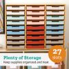 Really Good Stuff® Bamboo 27-Slot Mail Center With Boho Trays
