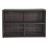 Excellerations® Indoor/Outdoor Wicker-Look Storage Shelf with 3 Cubbies