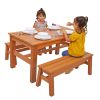 Environments® Outdoor Farm Table and Bench Set