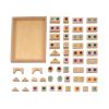 Excellerations® Wooden Gem Blocks - Set of 50 with Tray