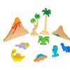 Excellerations® Rubberwood Dinosaur Play Set - 10 Pieces