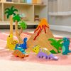 Excellerations® Rubberwood Dinosaur Play Set - 10 Pieces