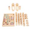 Excellerations® Wooden Gems and Building Blocks Set - Kit of 100 with Tray