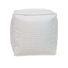 Environments® Modern Comfort 16" Square Pouf - Pebble Stripe