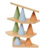 Excellerations® Stackable Wood and Silicone Cones - 48pcs