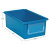 Environments® GemLuxe™ Easy Label Bin With Lid Set of 4- Blue