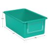 Environments® GemLuxe™ Easy Label Bin With Lid Set of 4 - Turquoise