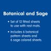 Environments® DreamStages™ Botanical + Sage Cotton Rest Mat Sheets - Set of 12