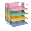 Really Good Stuff® Stackable Letter-Size Wire Rack™ - Bold Vibes - 4 trays
