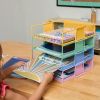 Really Good Stuff® Stackable Letter-Size Wire Rack™ - Bold Vibes - 4 trays