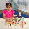 Excellerations® Macaron and Wood Gem Blocks - 85pcs with 2 Trays